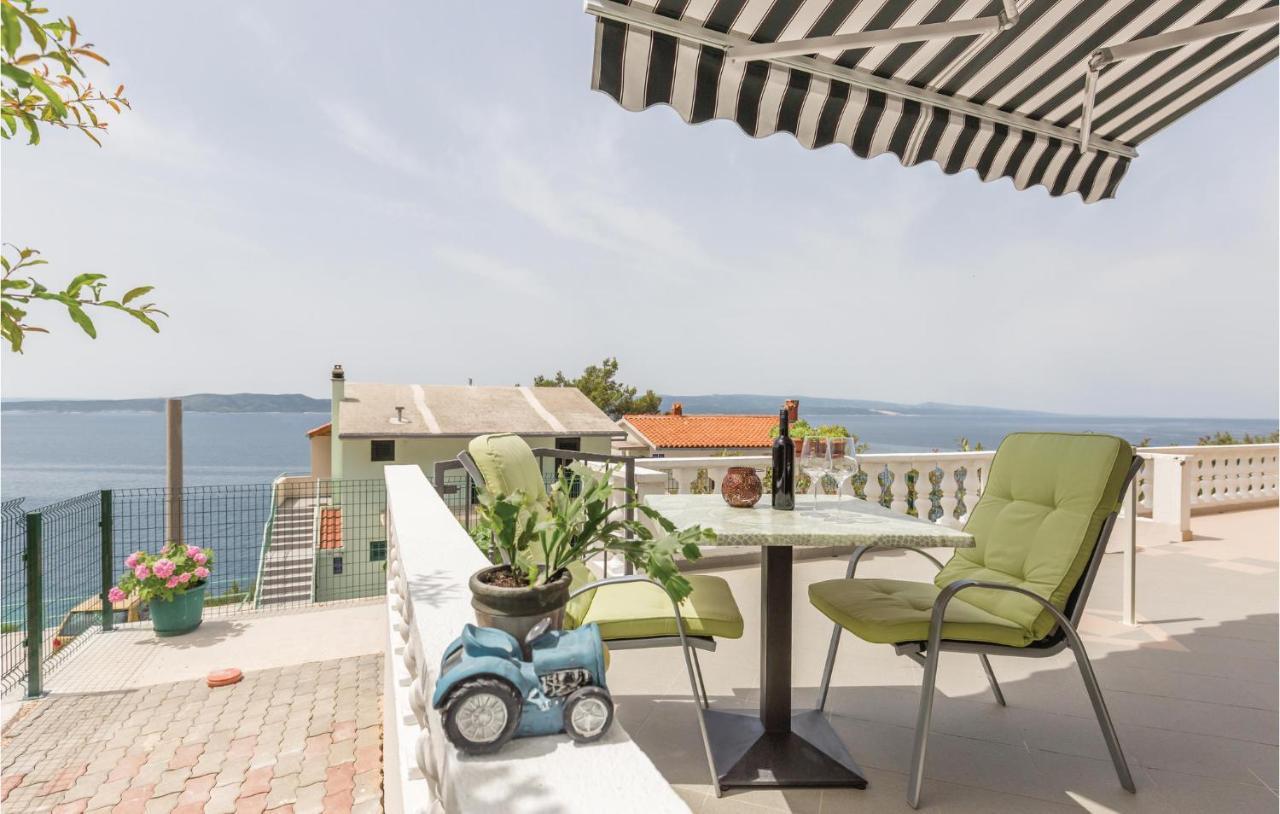 Lovely Apartment In Brela With House Sea View Bagian luar foto